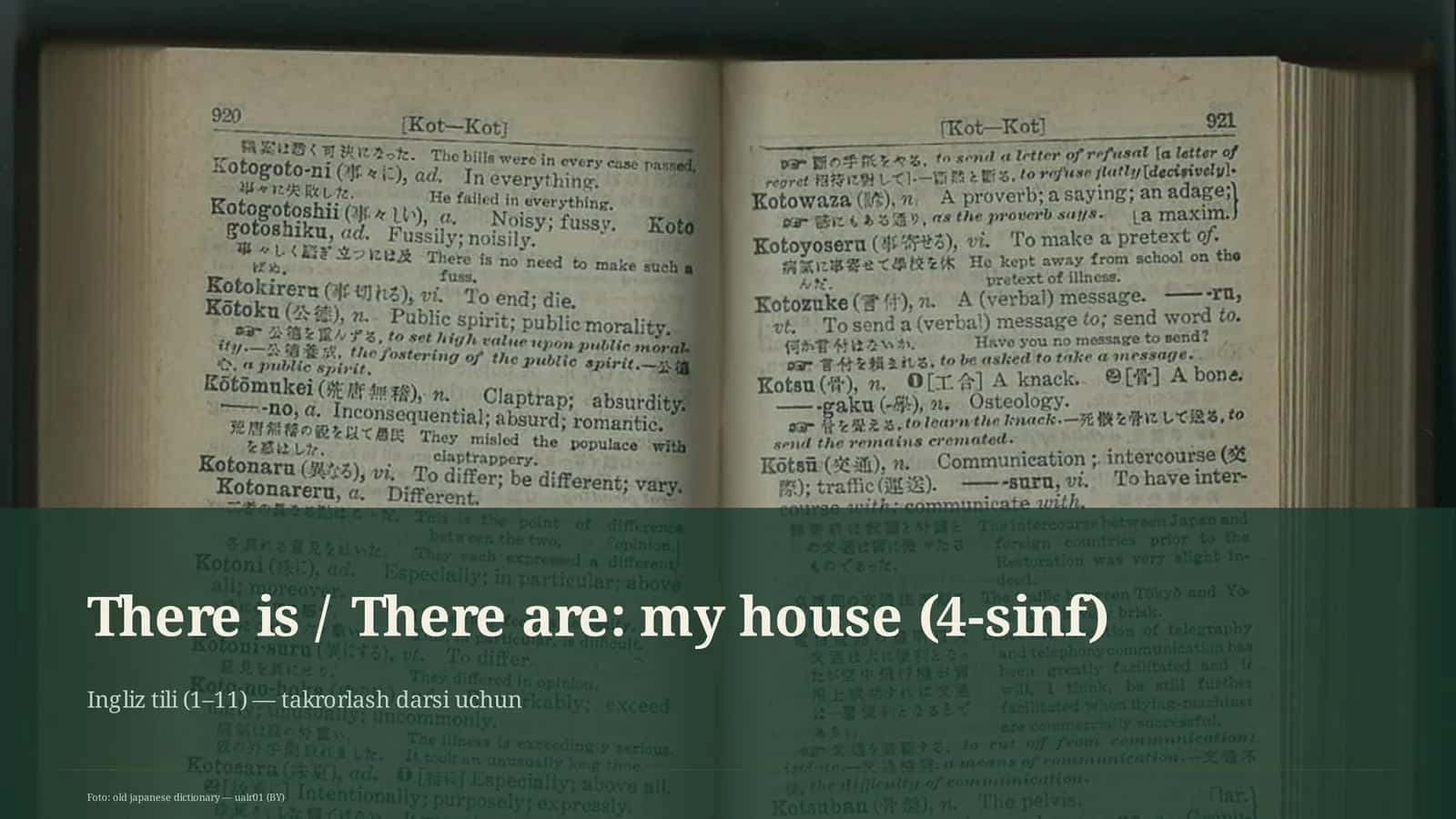 There is / There are: my house (4-sinf) 1