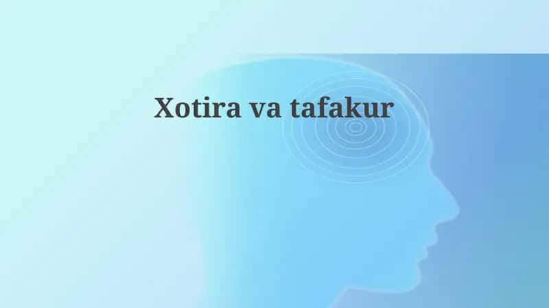 Xotira va Tafakkur 1