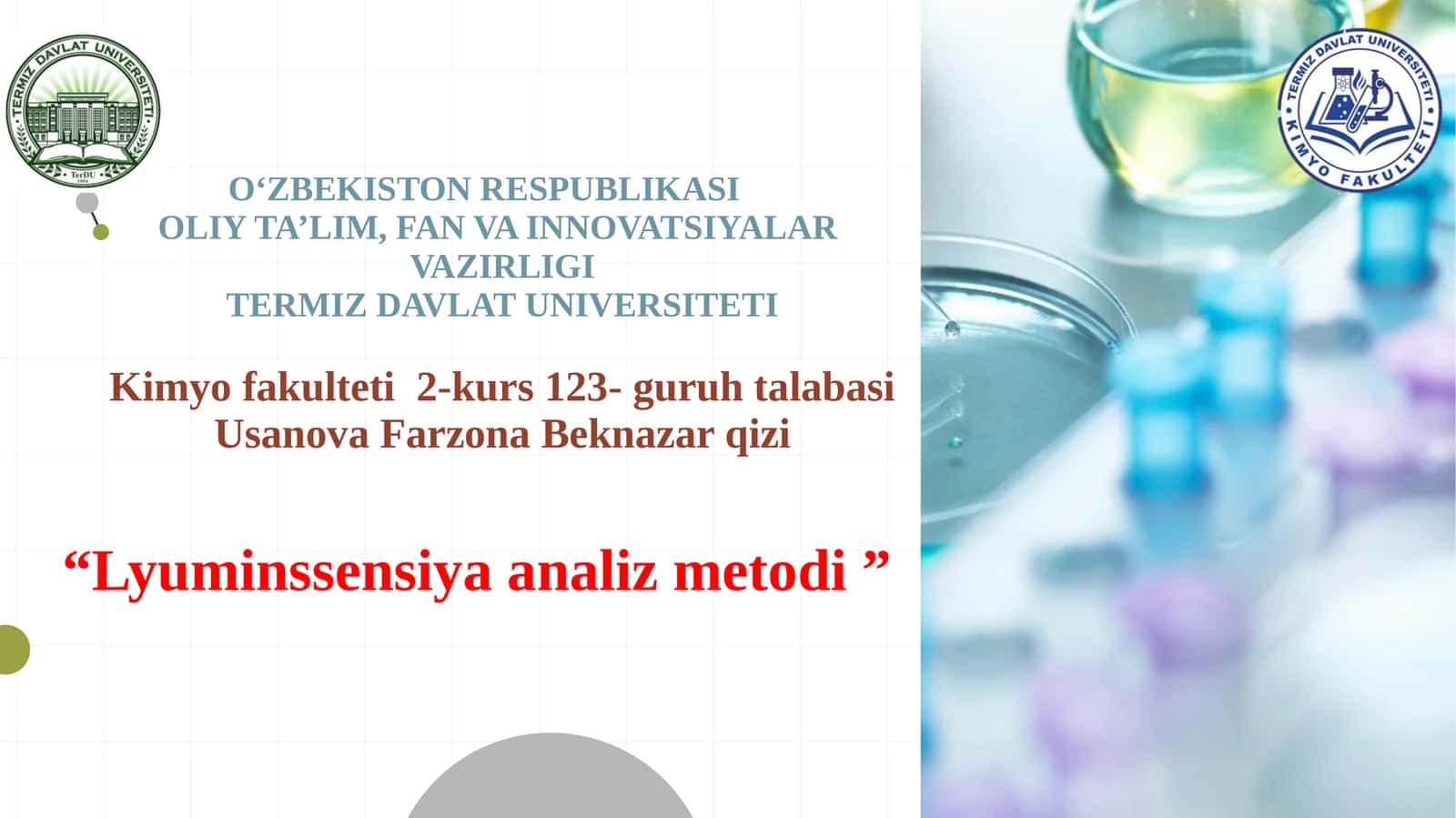 Lyuminssensiya analiz metodi 1