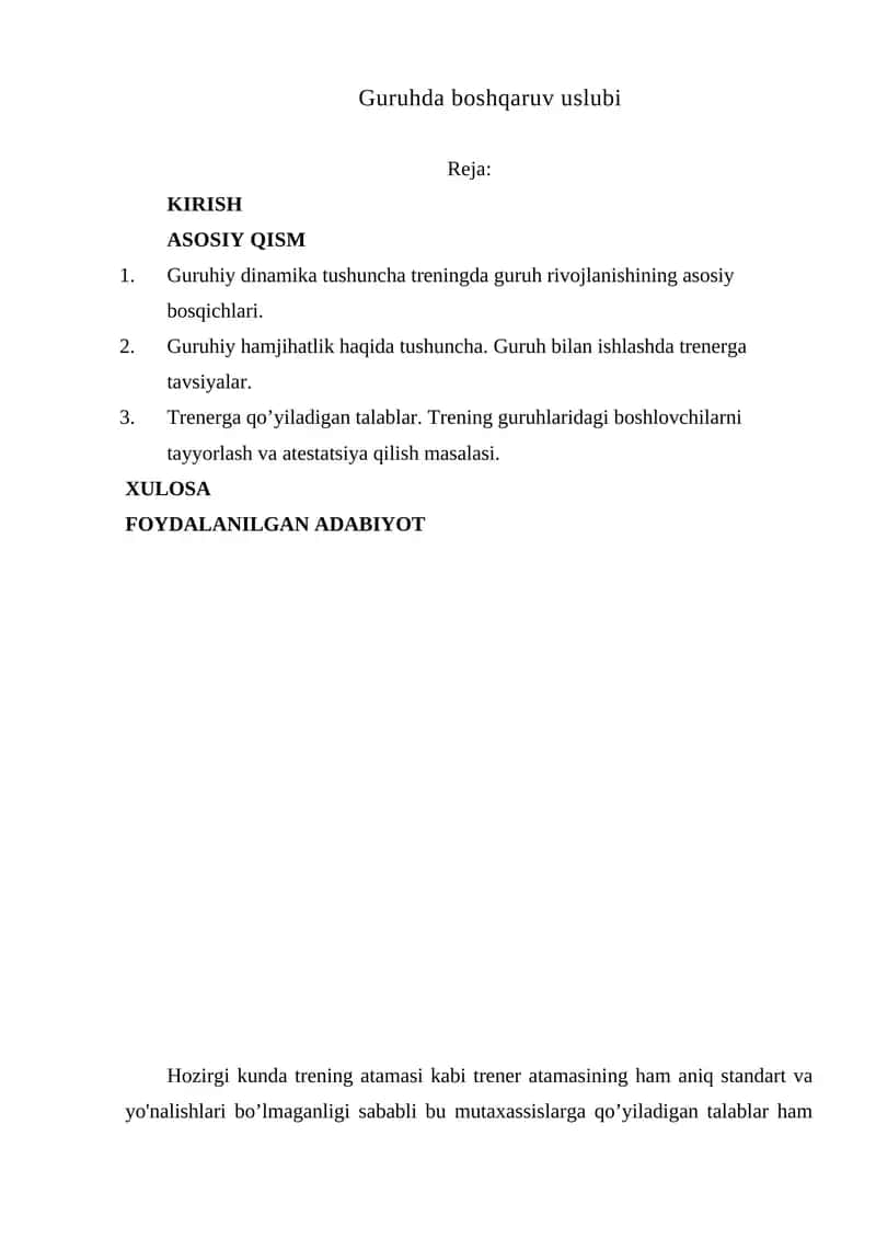 Guruhda boshqaruv uslubi 1