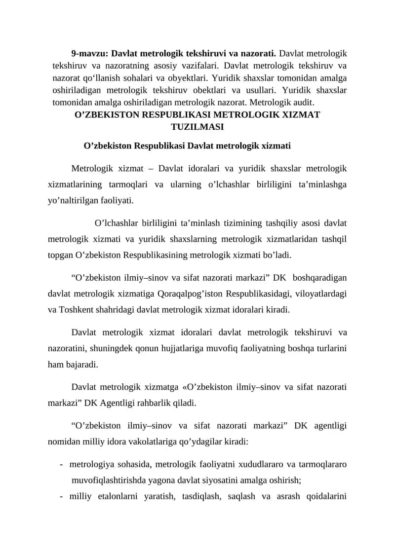 Davlat metrologik tekshiruvi va nazorati 1