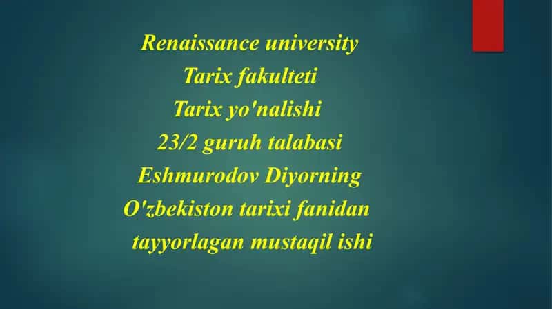 mustaqil ishi taqdimoti 1
