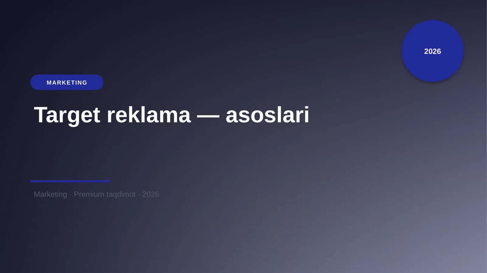 Target reklama — asoslari 1