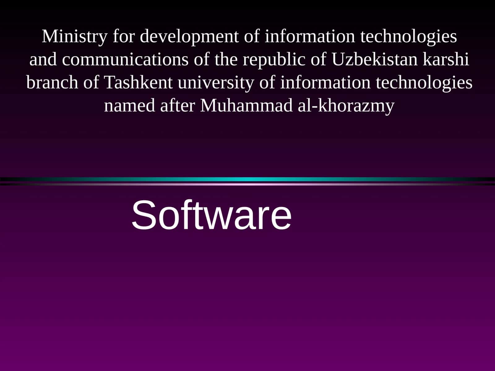 Software 1