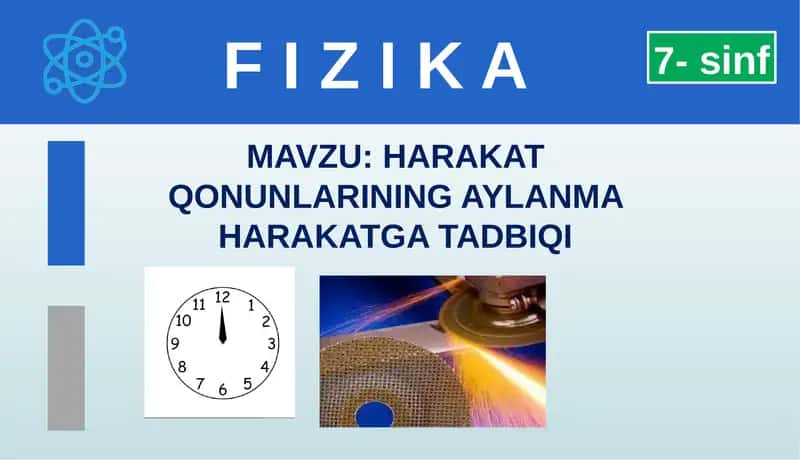 HARAKAT QONUNLARINING AYLANMA HARAKATGA TADBIQI 1