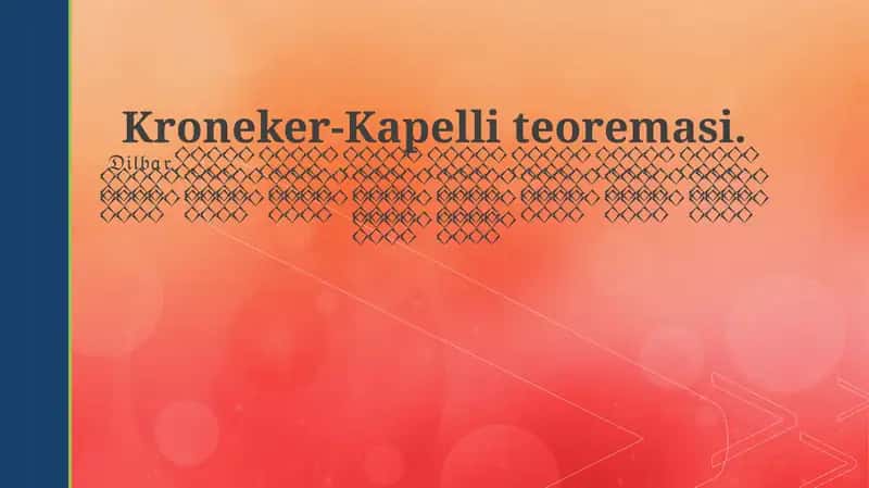 Kroneker-Kapelli teoremasi 1