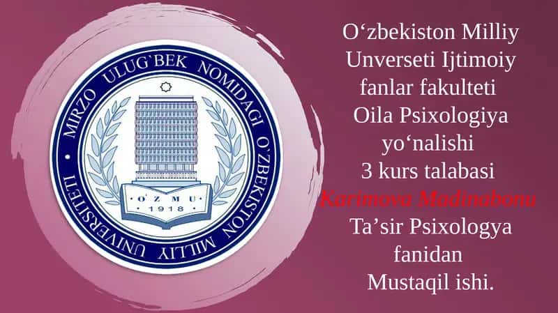 Oila Psixologiya Yo'nalishi 1