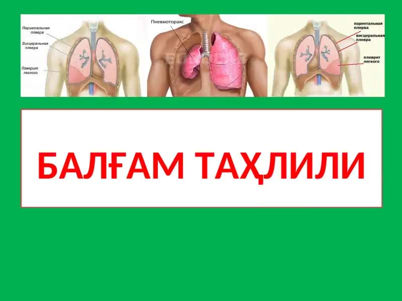 Балғам таҳлили 1