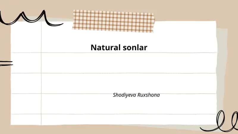 Natural sonlar 1