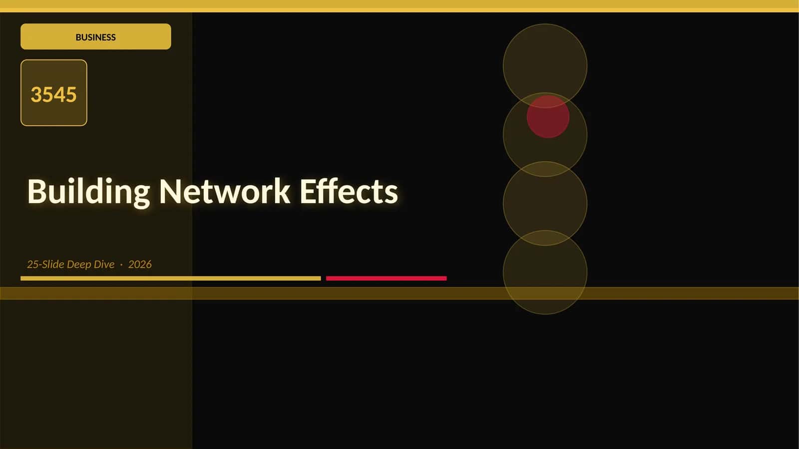 Building Network Effects 1