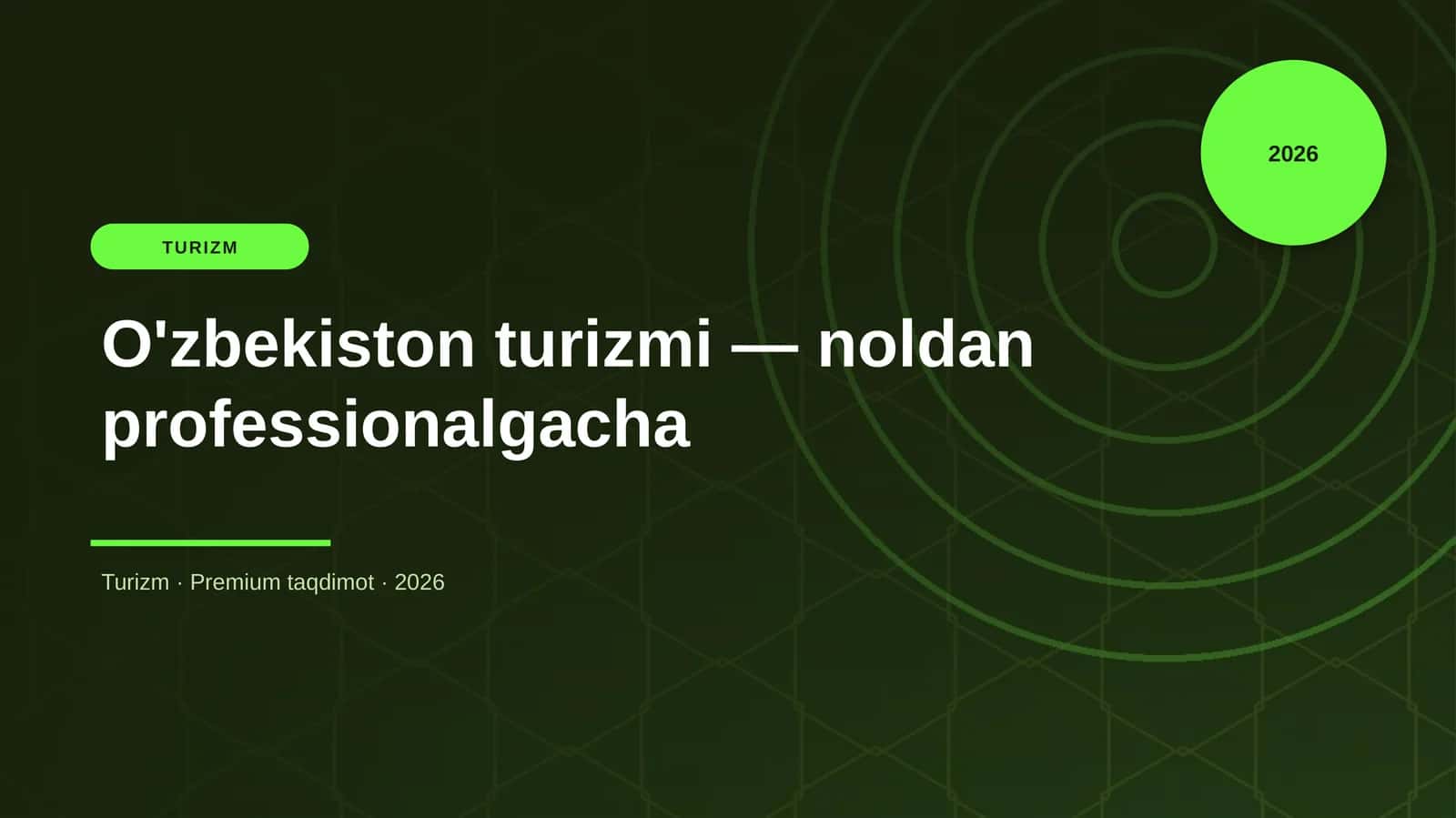 O'zbekiston turizmi — noldan professionalgacha 1