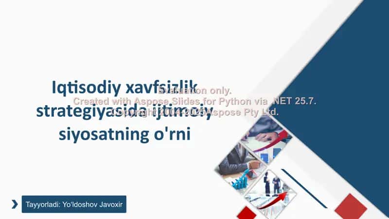 Iqtisodiy xavfsizlik strategiyasi 1