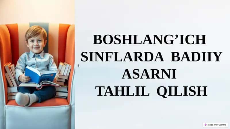 Badiiy asarni tahlil qilish 1
