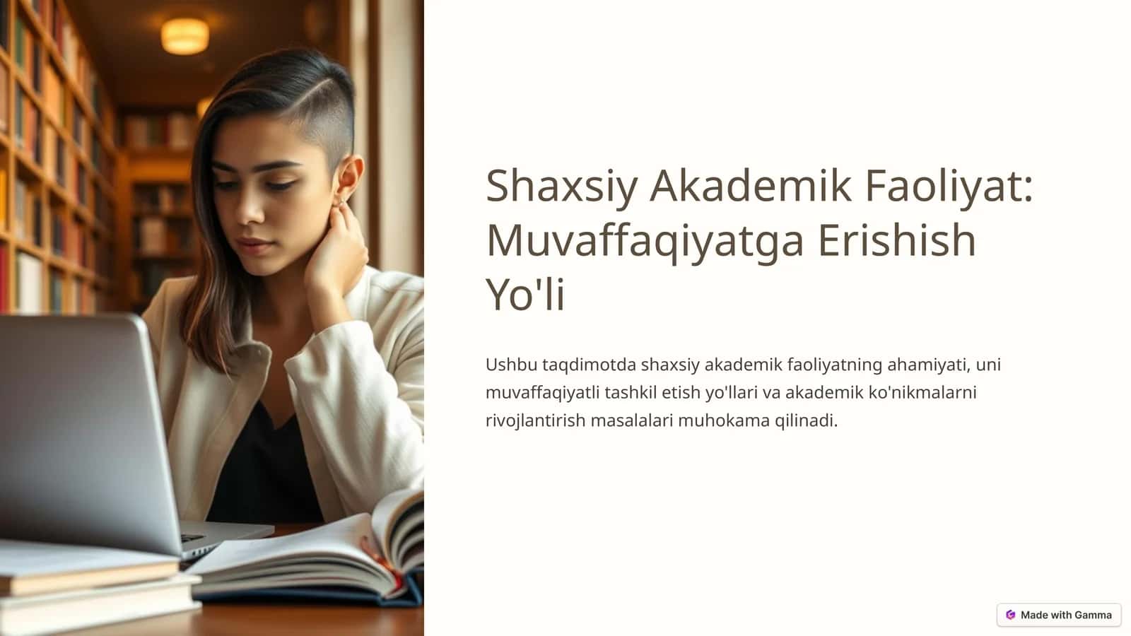 Shaxsiy Akademik Faoliyat: Muvaffaqiyatga Erishish Yo'li 1