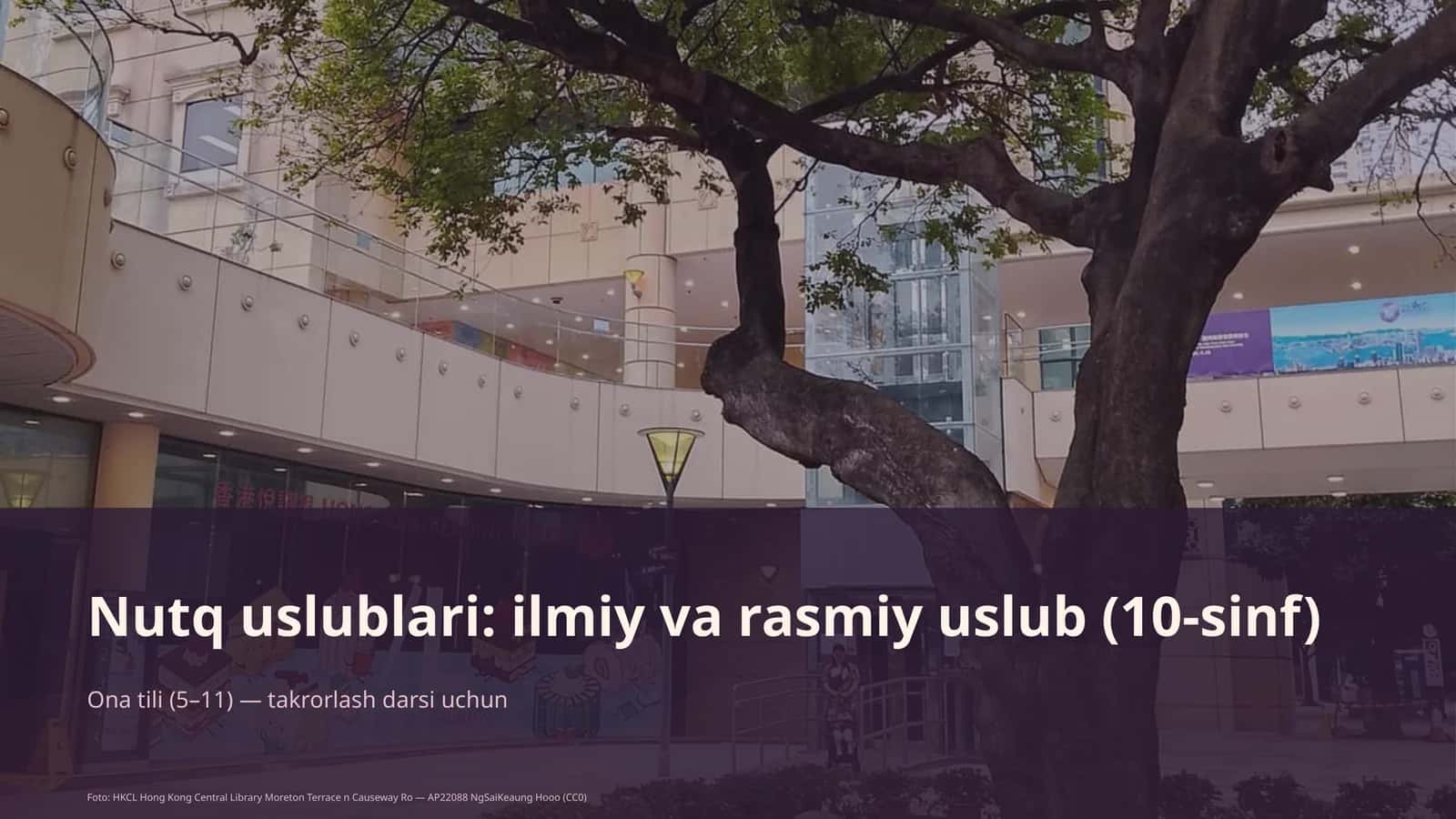 Nutq uslublari: ilmiy va rasmiy uslub (10-sinf) 1