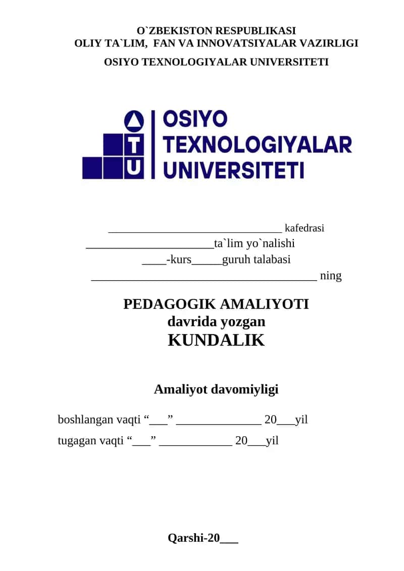 PEDAGOGIK AMALIYOTI 1