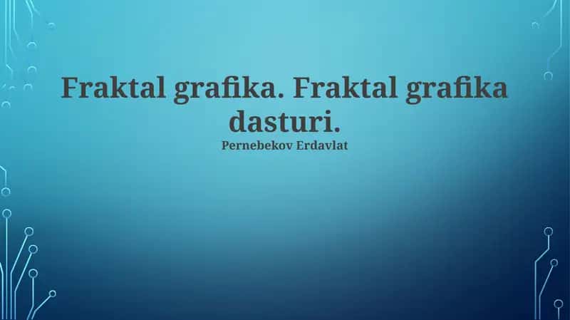 Fraktal Grafika 1