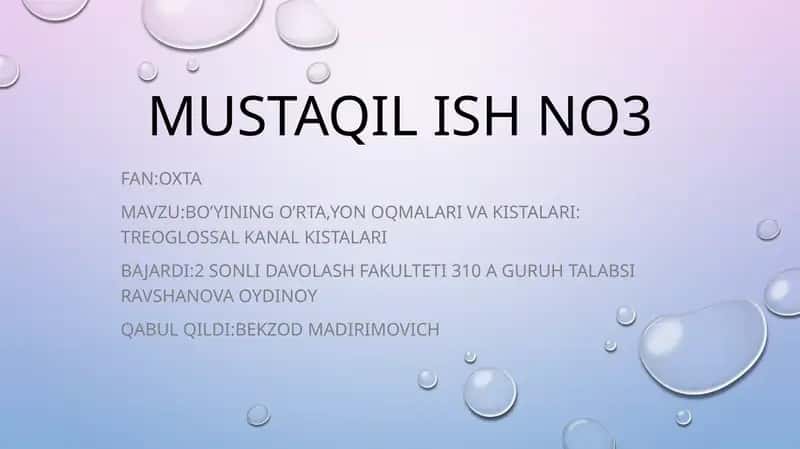 Treoglossal kanal kistalari 1