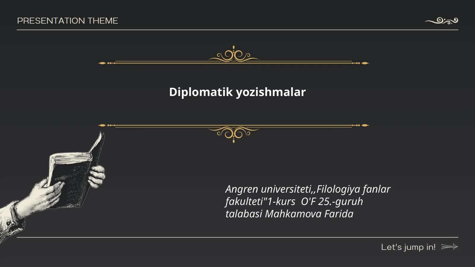 Diplomatik yozishmalar 1