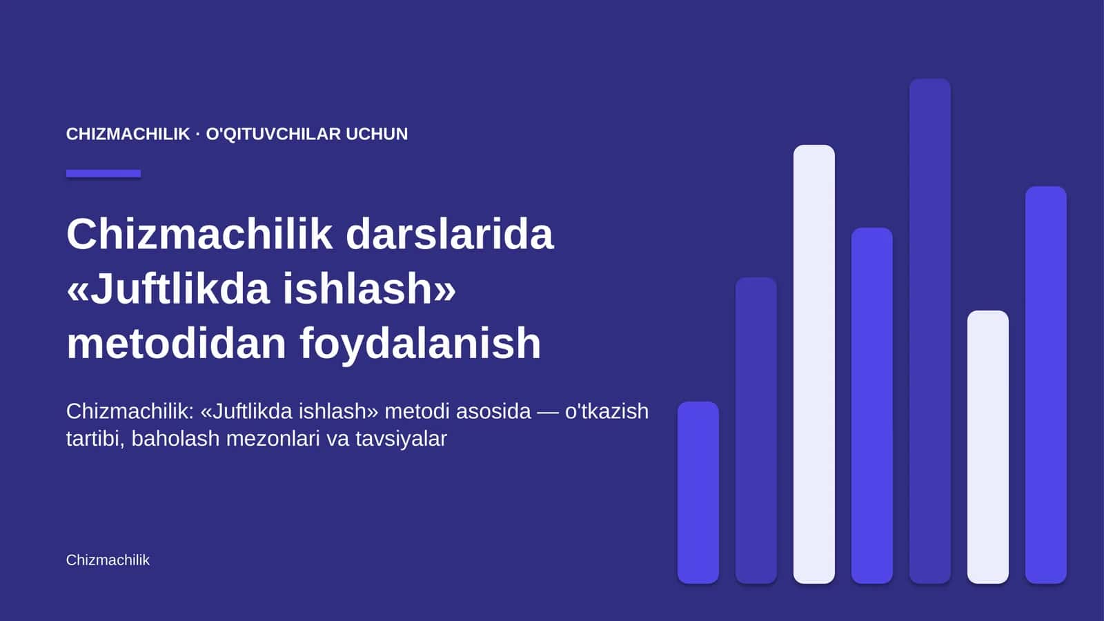 chizmachilik darslarida juftlikda ishlash metodidan foydalanish 1618 1