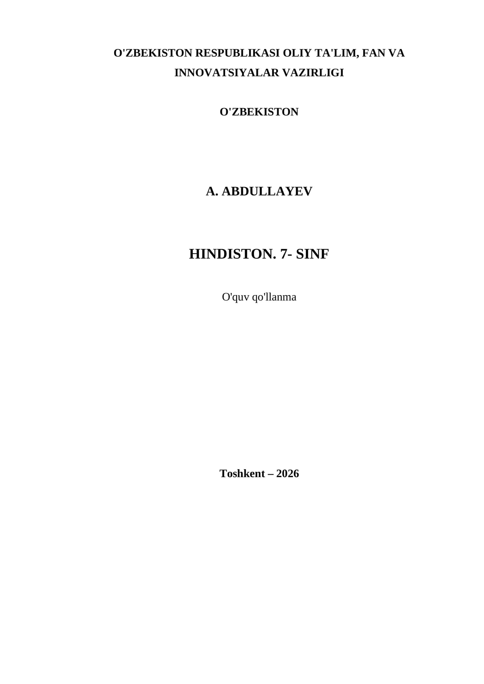 HINDISTON. 7- SINF 1