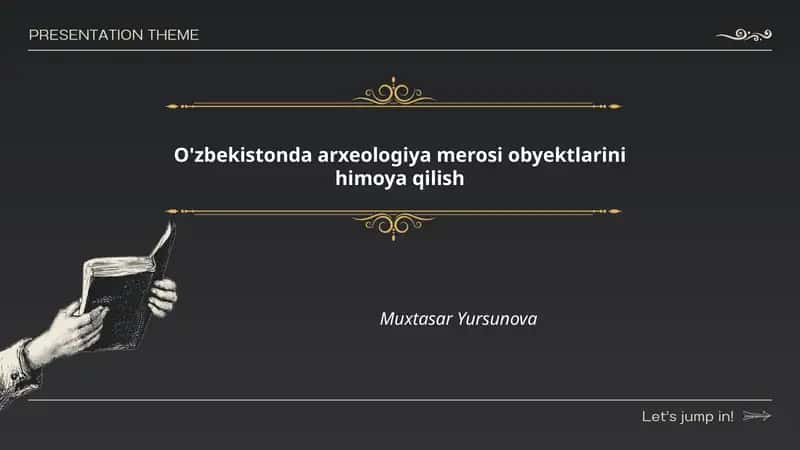 O'zbekistonda arxeologiya merosi obyektlarini himoya qilish 1