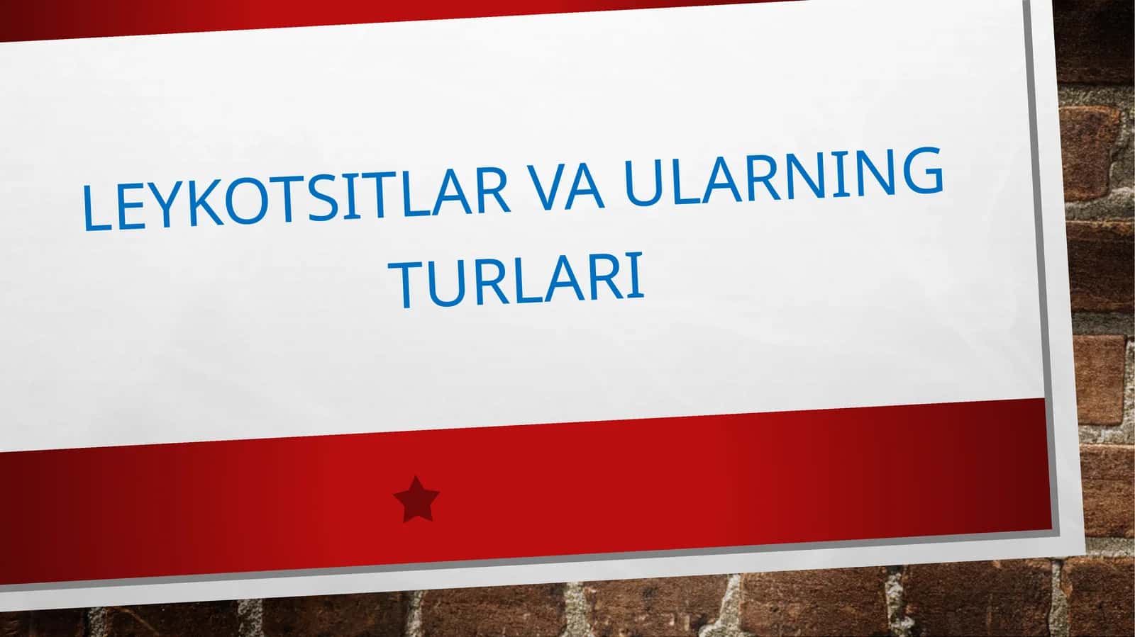 Leykotsitlar va ularning turlari 1