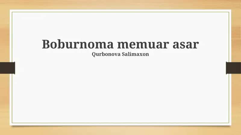 Boburnoma 1