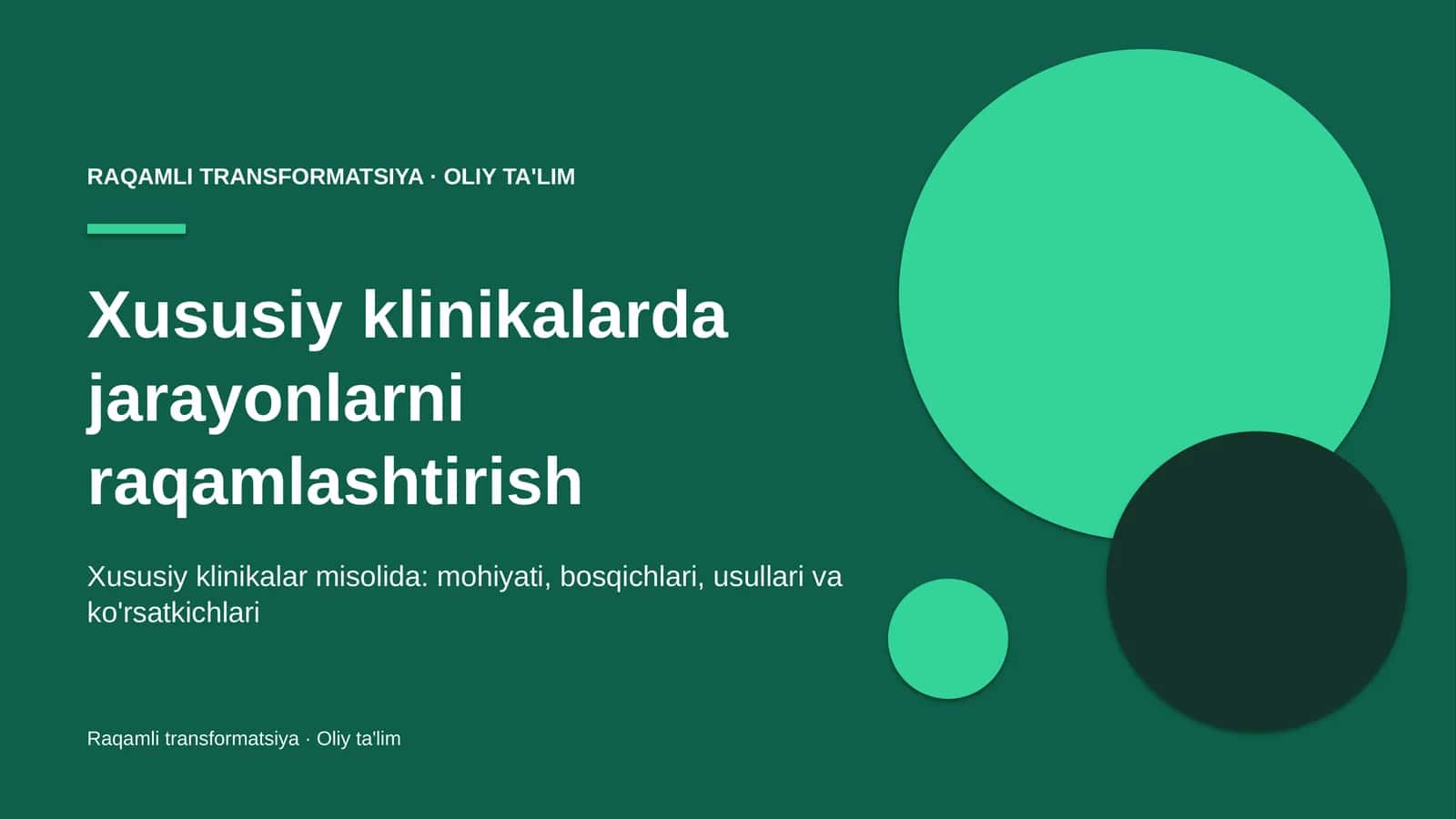 Xususiy klinikalarda jarayonlarni raqamlashtirish 1