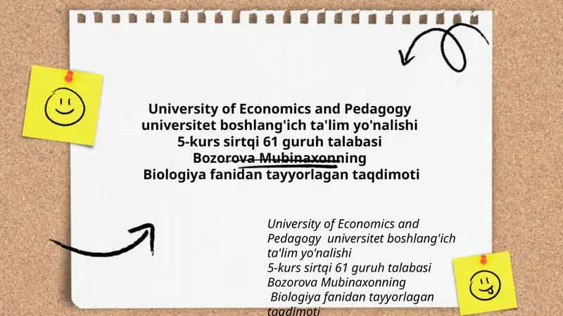 Biologiya fanidan tayyorlagan taqdimoti 1