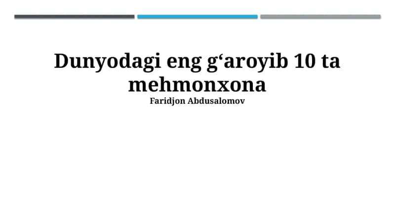 Mehmonxonalar 1