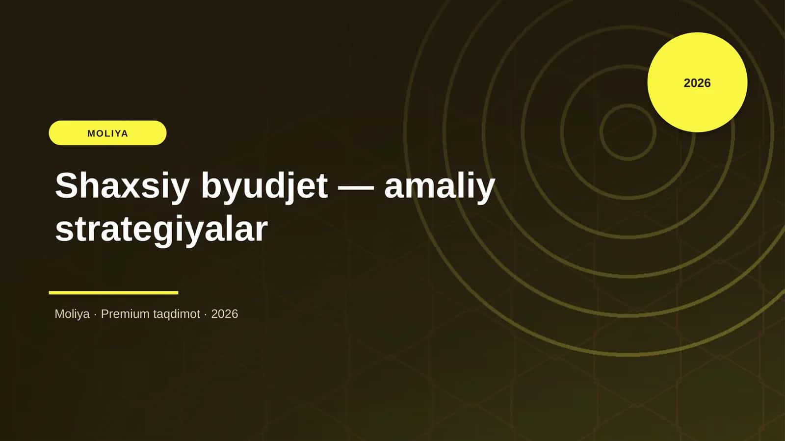 Shaxsiy byudjet — amaliy strategiyalar 1