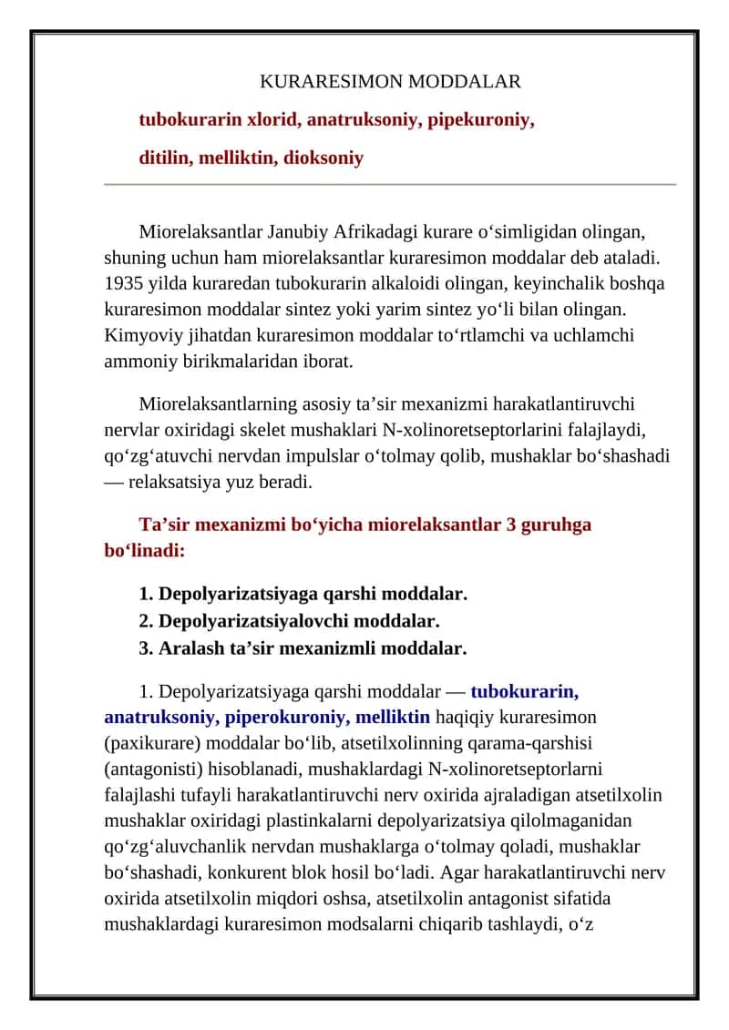 KURARESIMON MODDALAR 1
