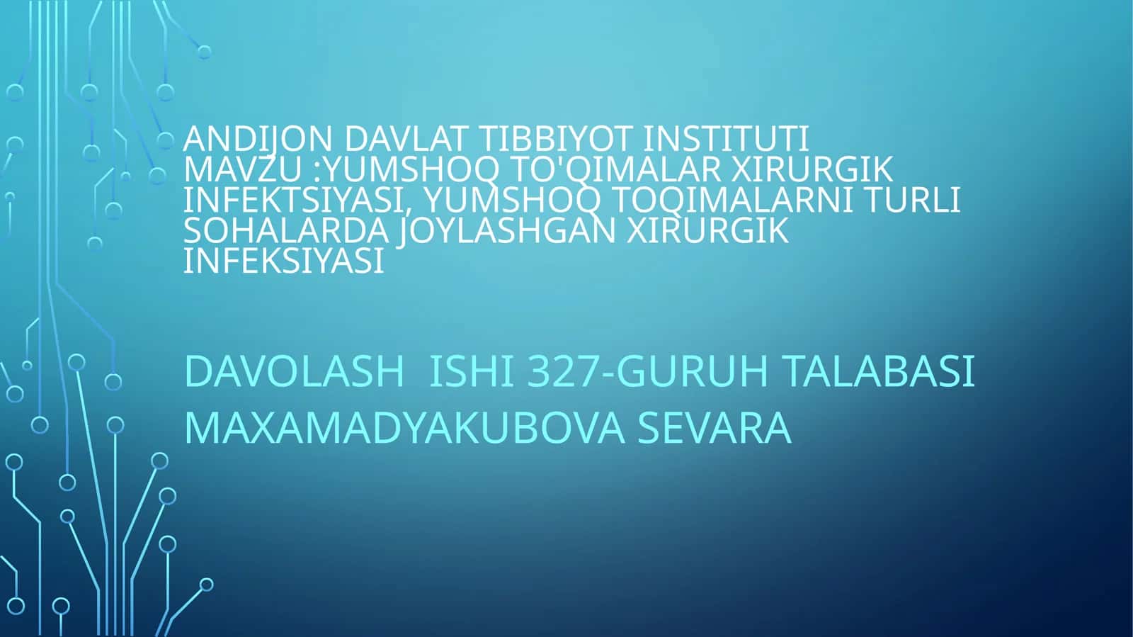 Yumshoq to'qimalar Xirurgik infektsiyasi, yumshoq toqimalarni turli sohalarda joylashgan xirurgik infeksiyasi 1