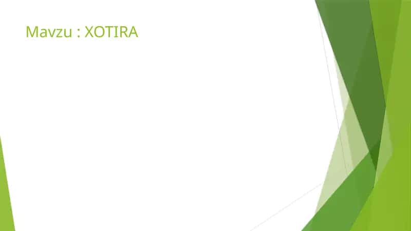 Xotira 1