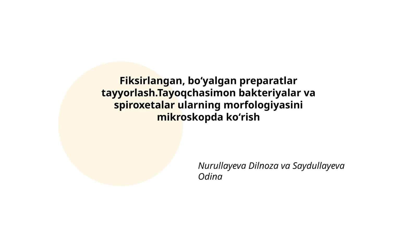 Tayoqchasimon bakteriyalar va spiroxetalar 1