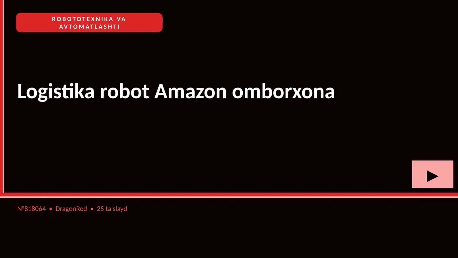 Logistika robot Amazon omborxona 1