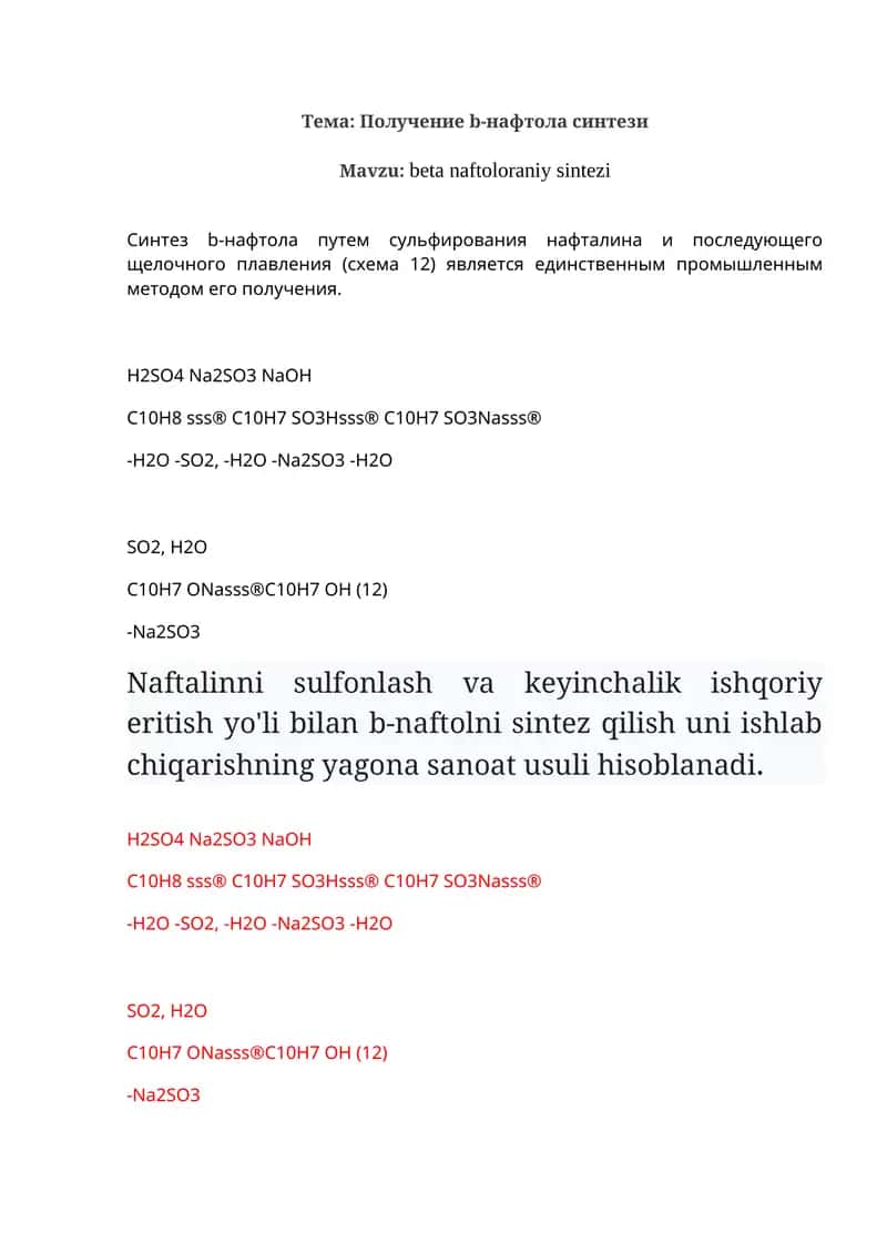 b-naftol sintezi 1