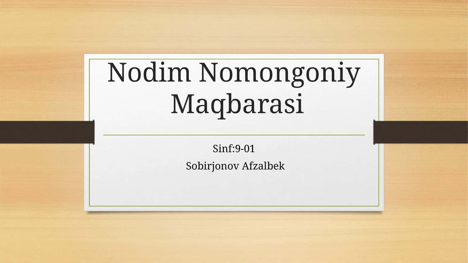 Nodim Nomongoniy Maqbarasi 1