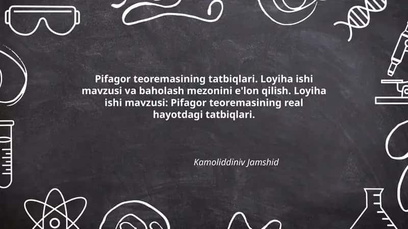 Pifagor teoremasining tatbiqlari 1
