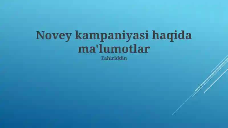 Novey kampaniyasi 1