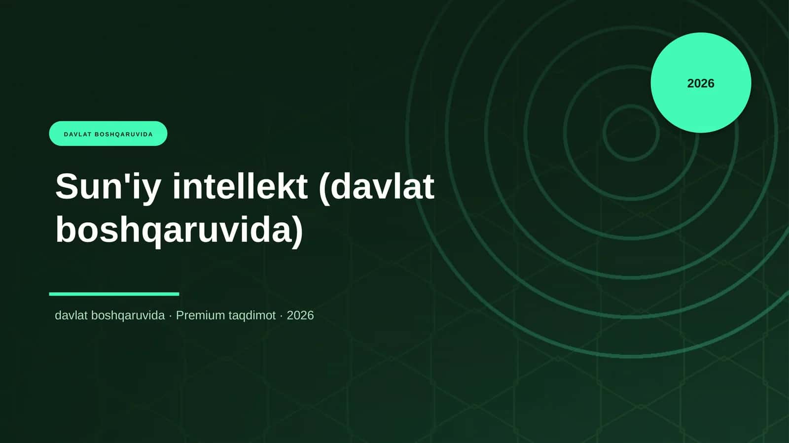 Sun'iy intellekt (davlat boshqaruvida) 1
