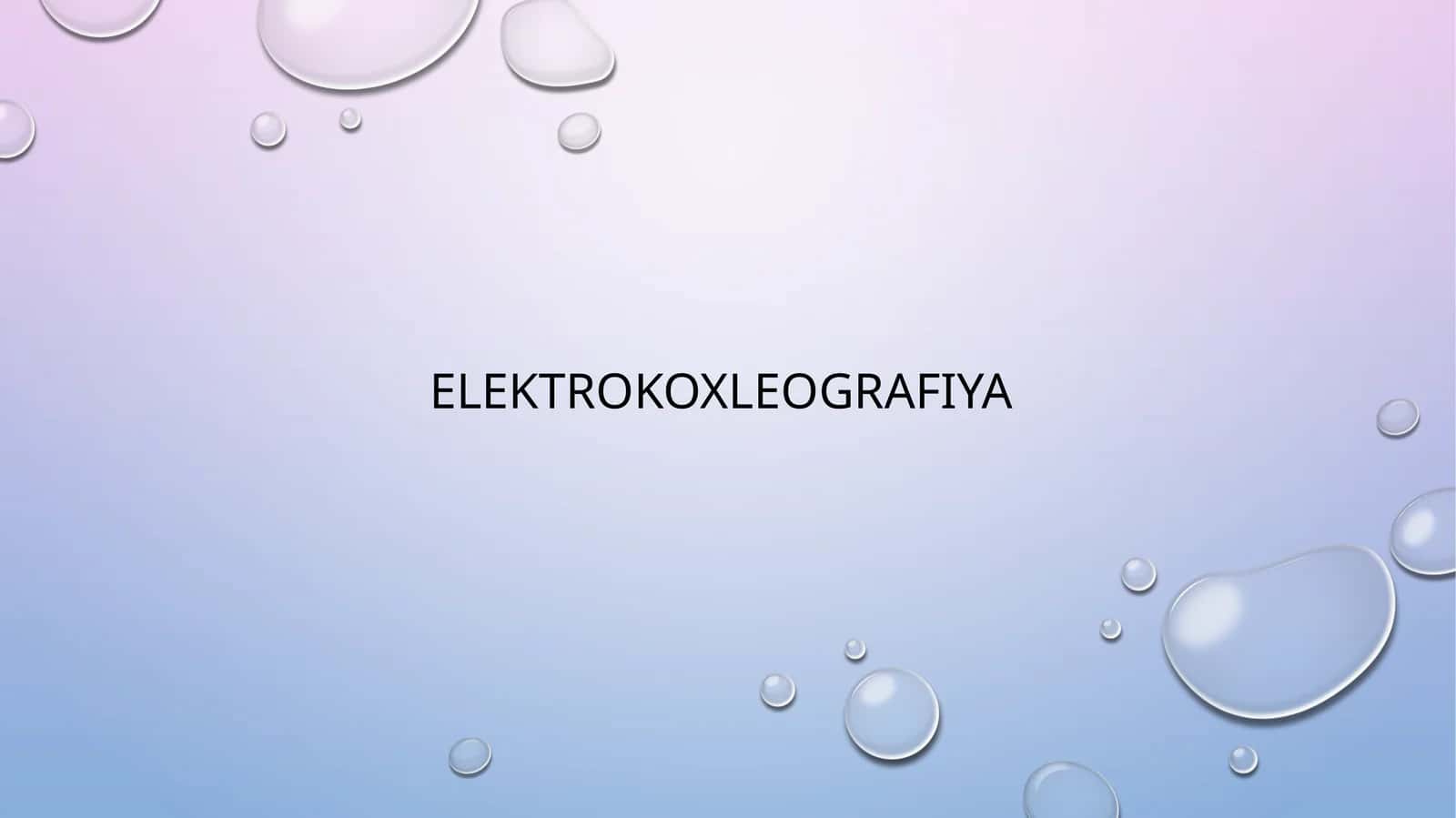 Elektrokoxleografiya 1