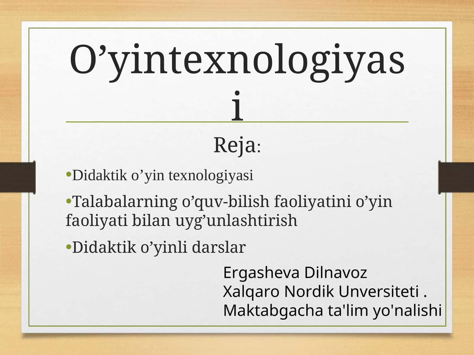 O’yintexnologiyasi 1