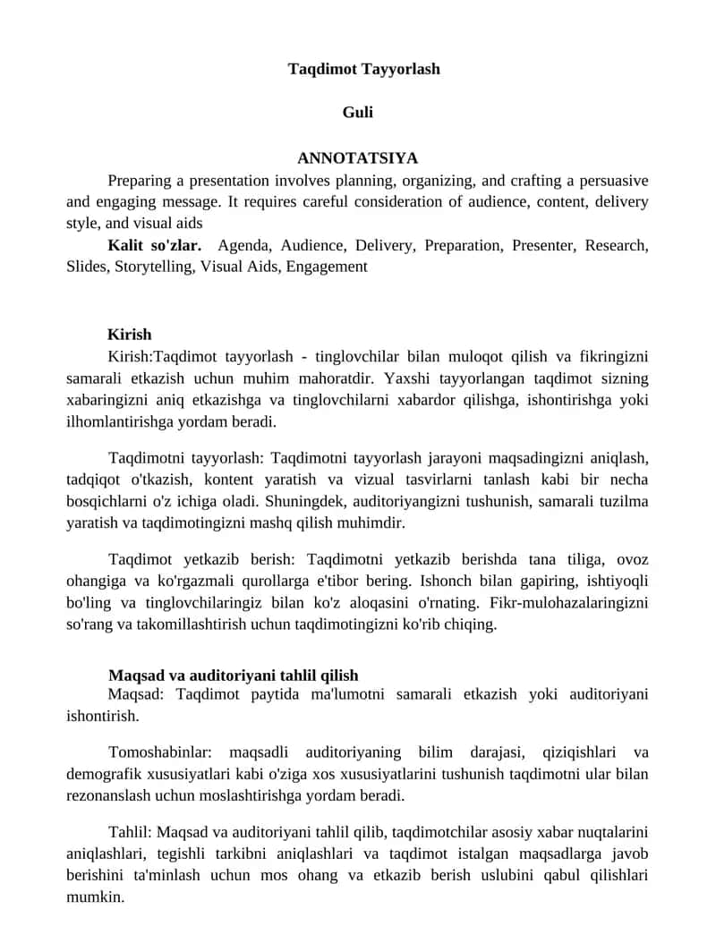 Taqdimot Tayyorlash 1