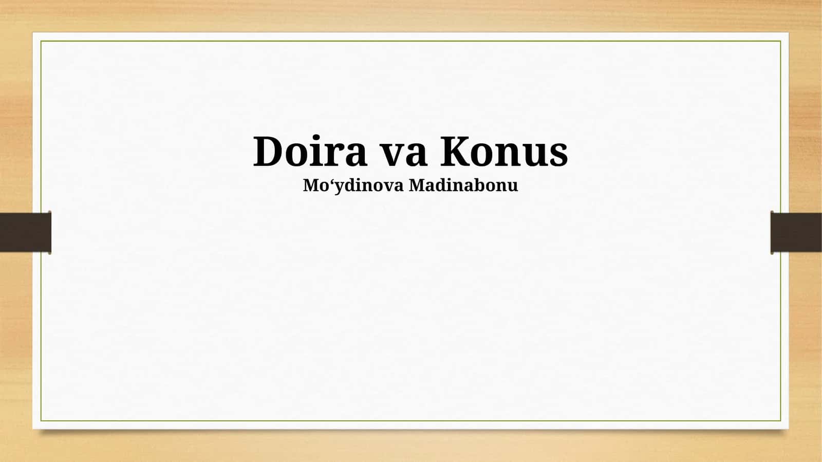 Doira va Konus 1