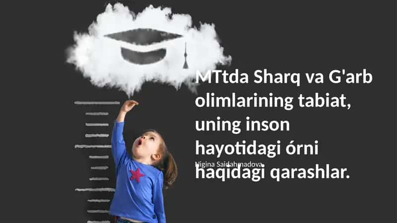 Inson hayotidagi tabiatning o'rni: Sharq falsafasi 1