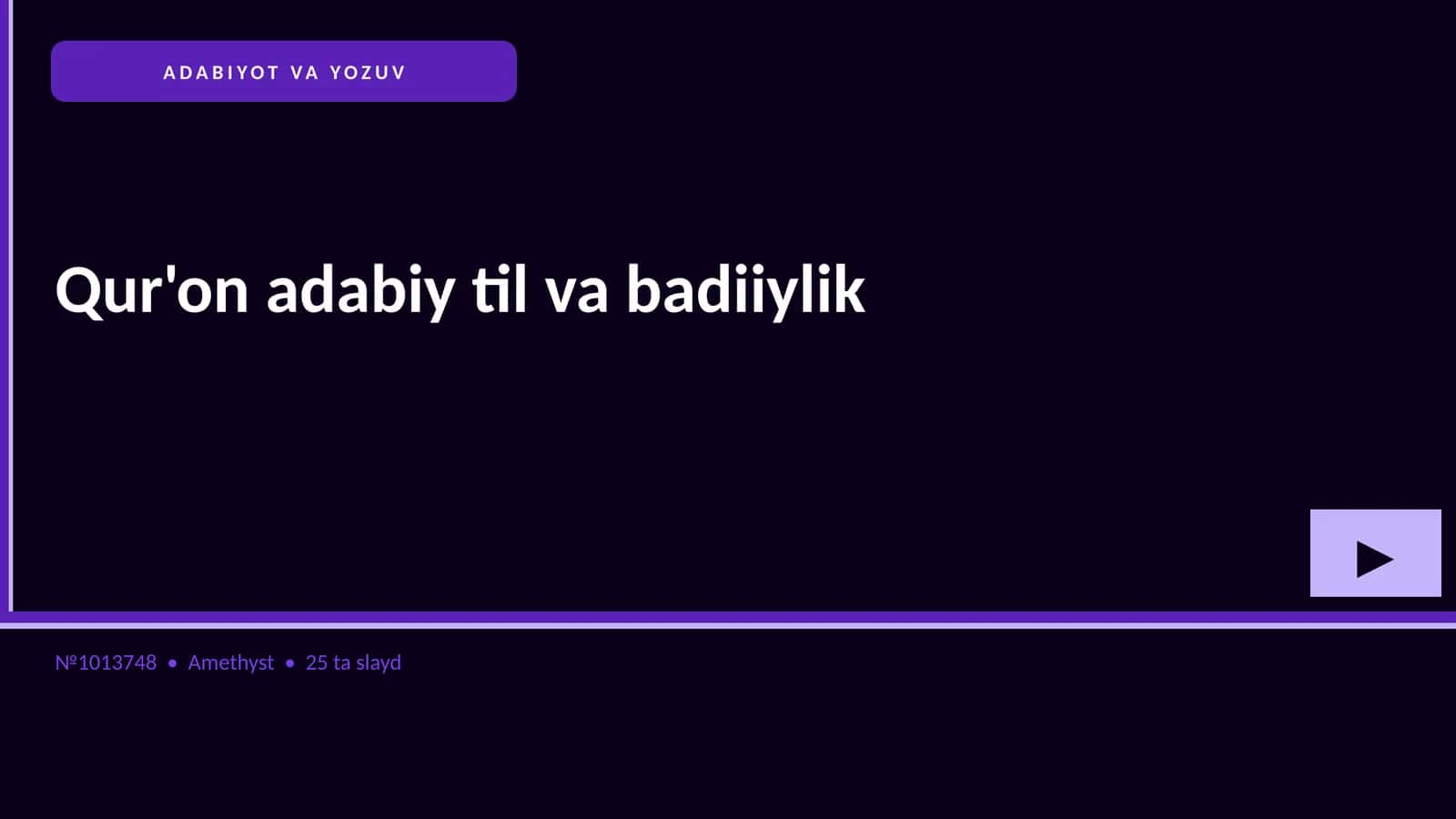 Qur'on adabiy til va badiiylik 1