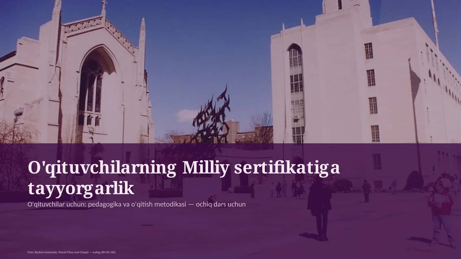 O'qituvchilarning Milliy sertifikatiga tayyorgarlik 1