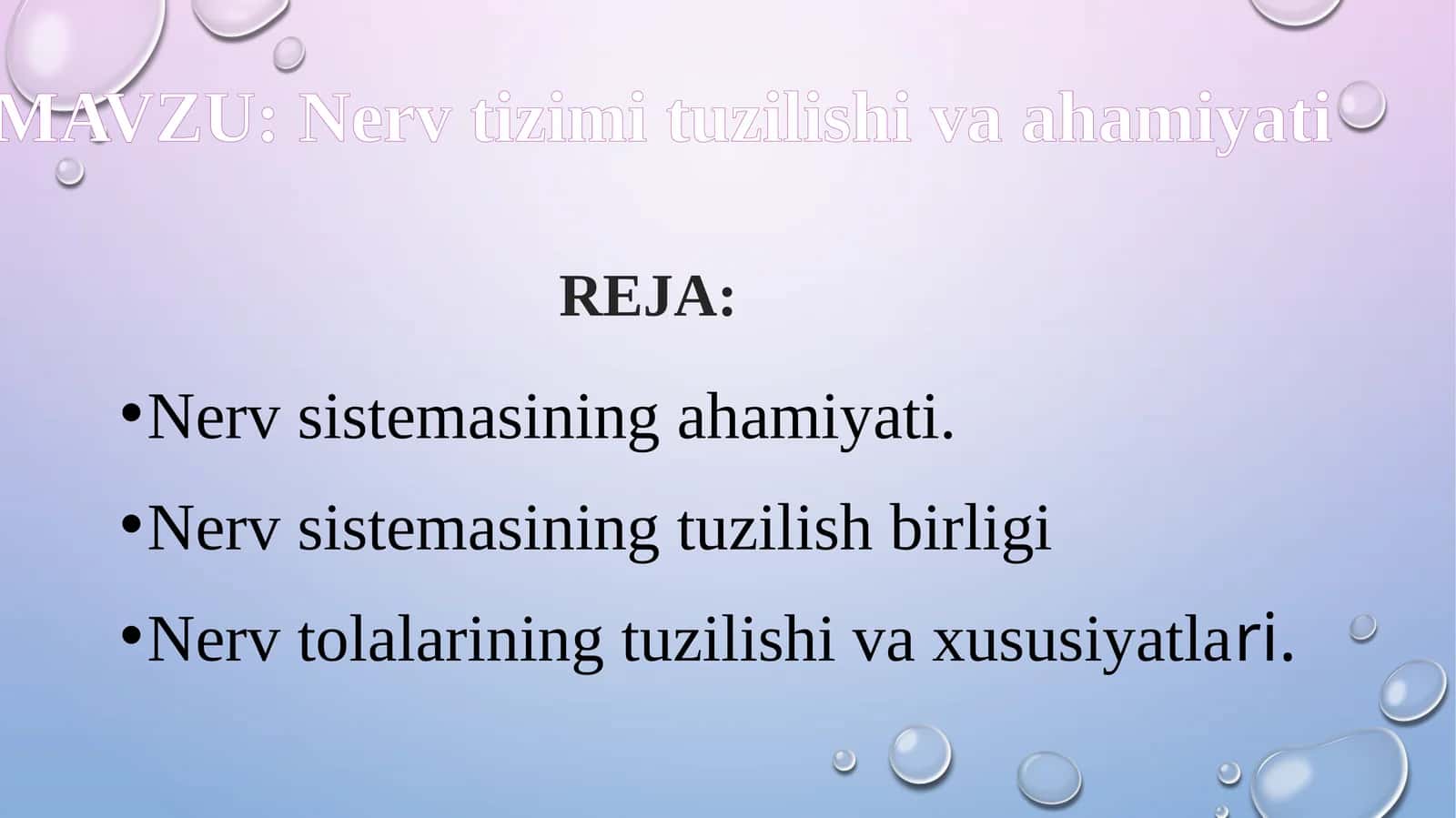 Nerv sistemasining ahamiyati 1